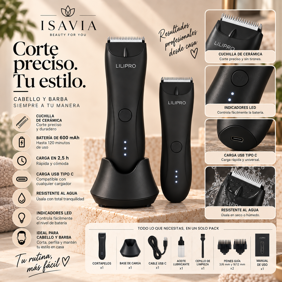 LILIPRO™ – Cortapelos Profesional Recargable