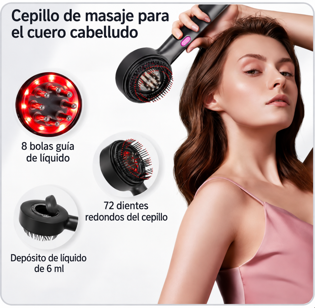 ScalpGlow™ – Masajeador Capilar con Luz Roja