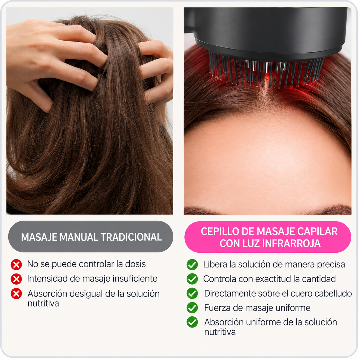 ScalpGlow™ – Masajeador Capilar con Luz Roja