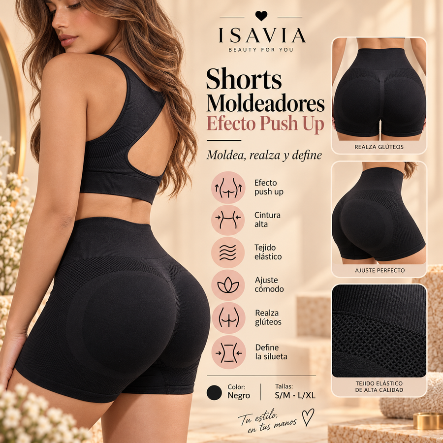 PeachLift™ — Shorts Moldeadores Push Up de Cintura Alta