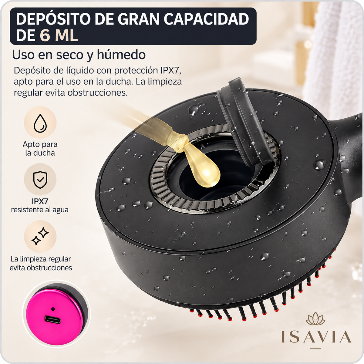 ScalpGlow™ – Masajeador Capilar con Luz Roja