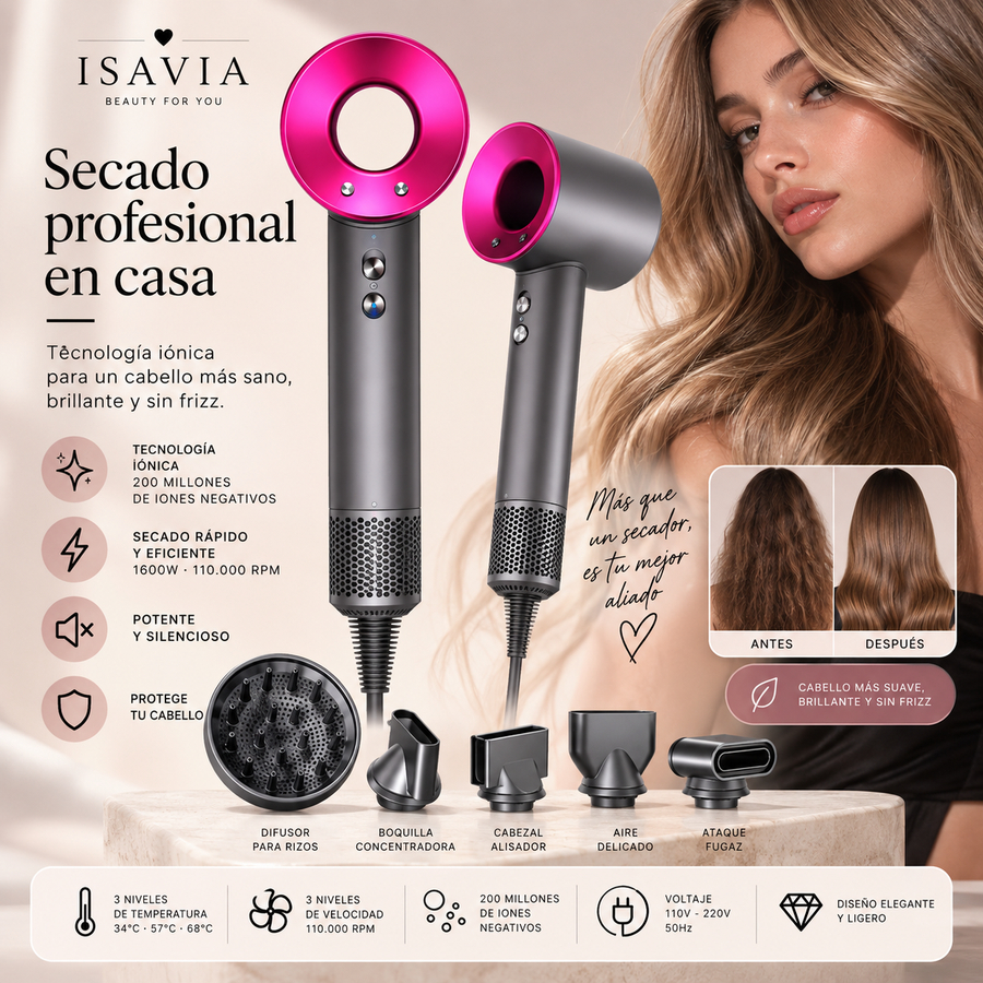 AirGlow Pro™ – Secador Iónico Profesional