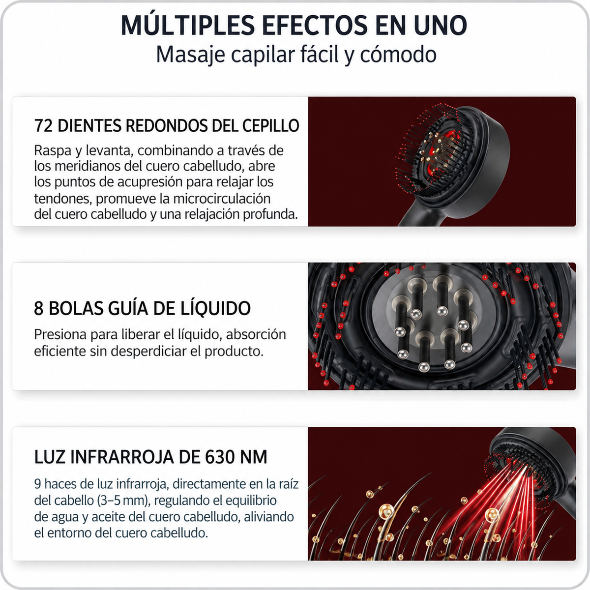 ScalpGlow™ – Masajeador Capilar con Luz Roja